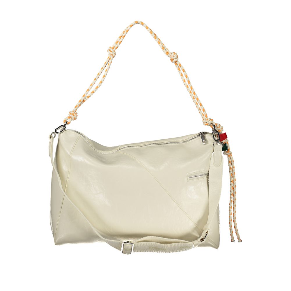Desigual - Eclectic Braided Rope Handle PU Leather Shoulder Bag - Ecru