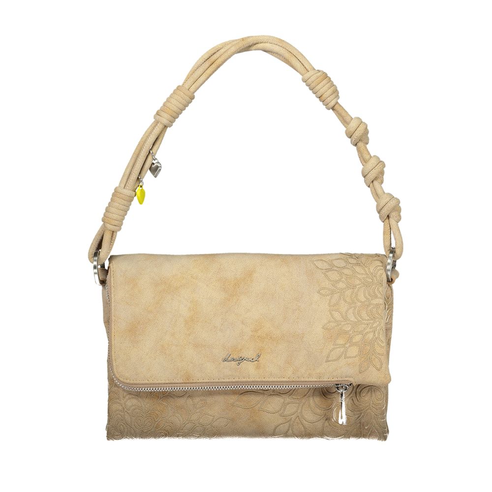 Desigual - Boho Textured Knotted Handle Crossbody Bag - Beige