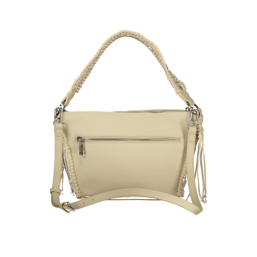 Desigual - Bohemian Studded Braided Handle Shoulder Bag - Beige
