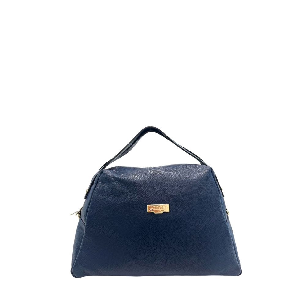 Baldinini Trend - Structured Textured Cowhide Shoulder Bag - Blue