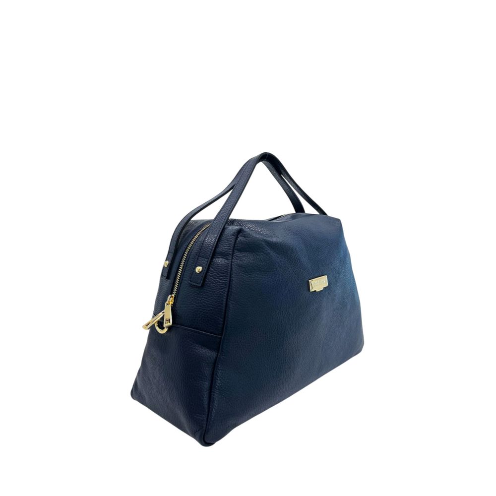 Baldinini Trend - Structured Textured Cowhide Shoulder Bag - Blue