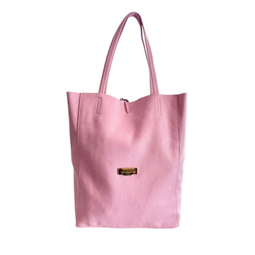 Baldinini Trend - Chic Pebbled Leather Shoulder Tote Bag - Pink