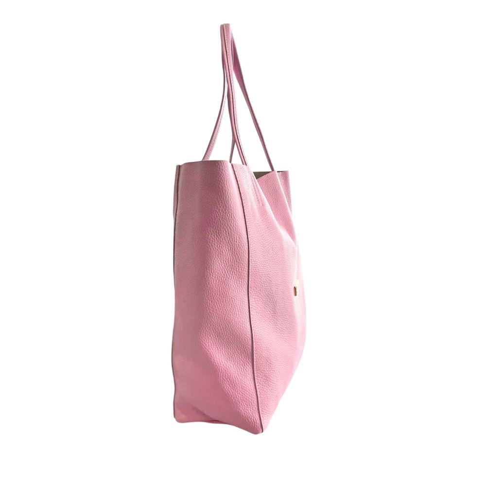 Baldinini Trend - Chic Pebbled Leather Shoulder Tote Bag - Pink