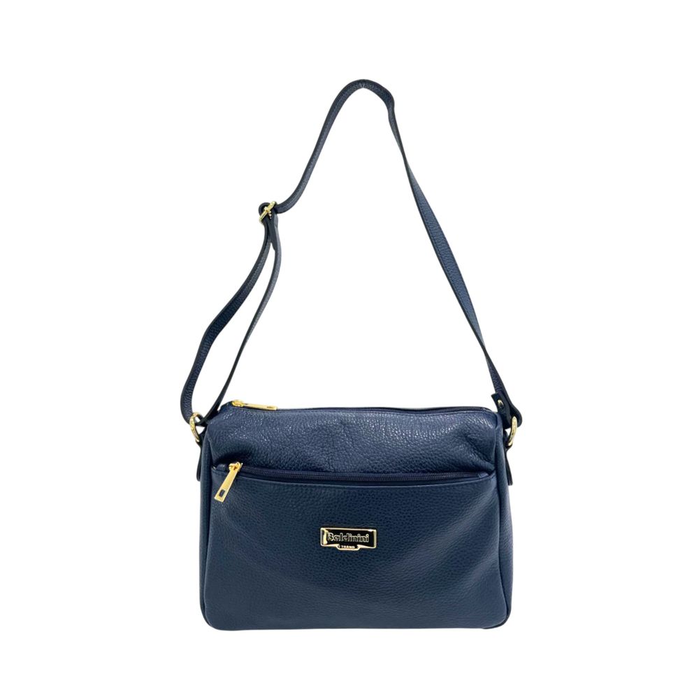 Baldinini Trend - Textured Cowhide Crossbody Bag - Blue