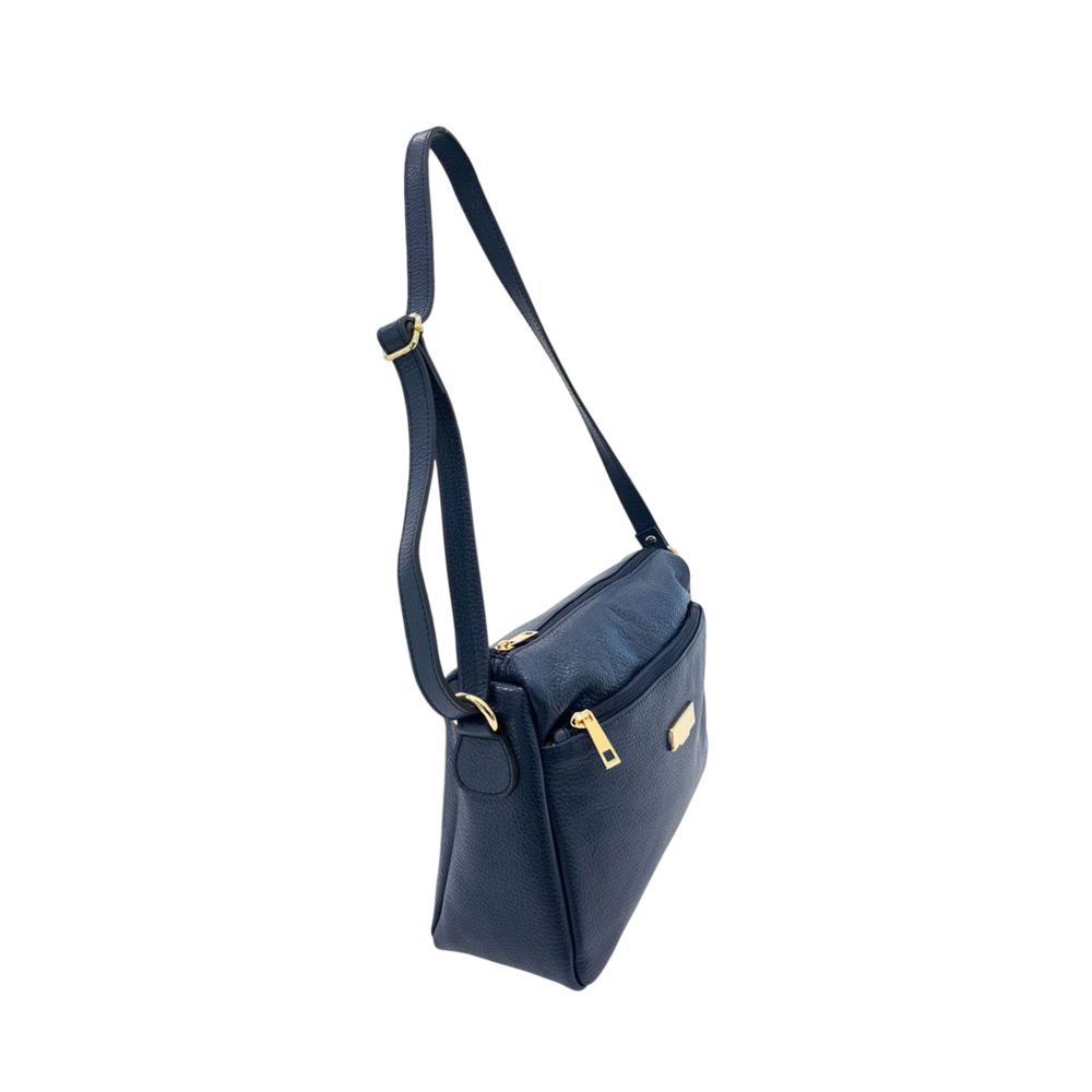 Baldinini Trend - Textured Cowhide Crossbody Bag - Blue