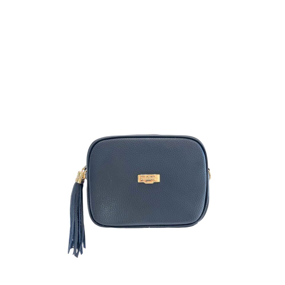 Baldinini Trend - Textured Cowhide Crossbody Bag with Fringe - Blue