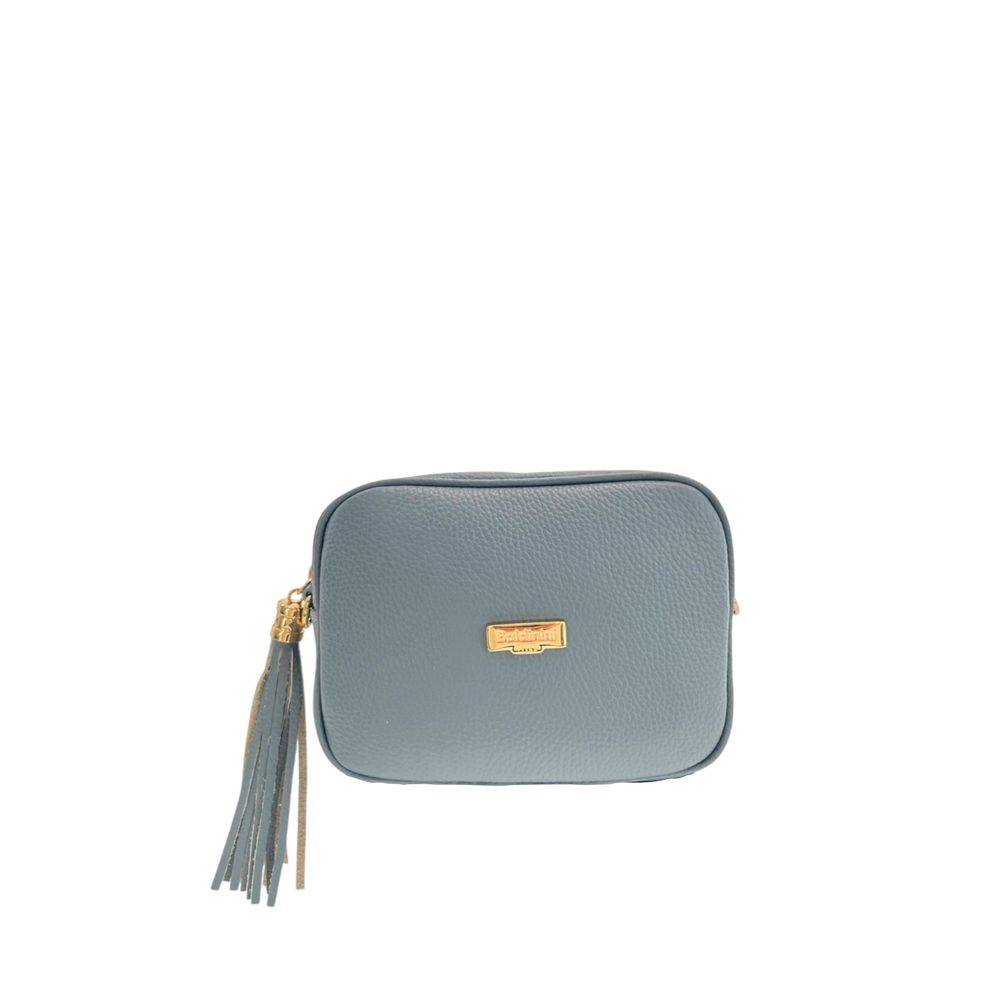 Baldinini Trend - Textured Cowhide Crossbody Bag with Fringe Tassel - Blue