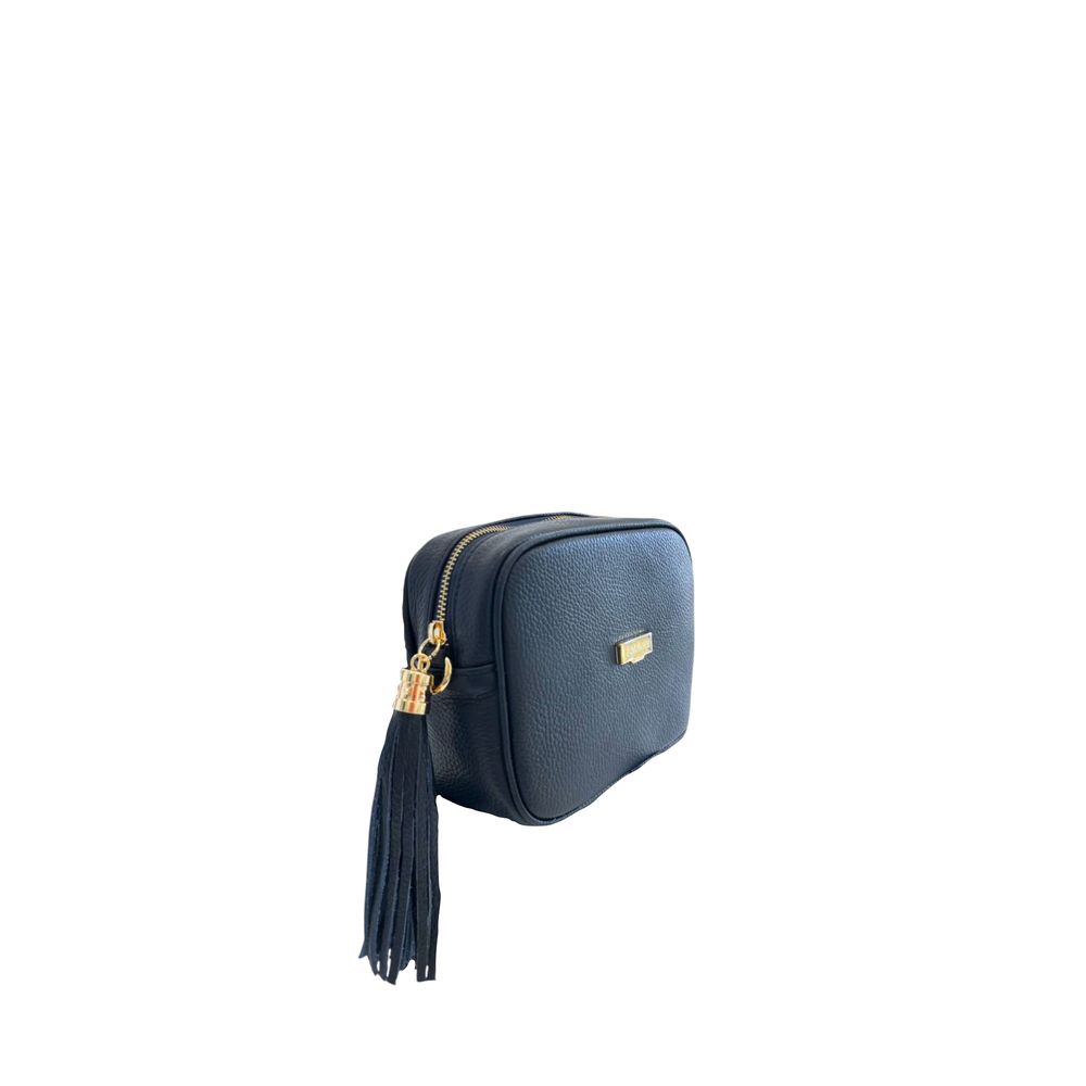 Baldinini Trend - Textured Cowhide Crossbody Bag with Fringe - Blue