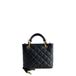 Baldinini Trend - Structured Quilted Cowhide Mini Shoulder Bag - Black Baldinini Trend