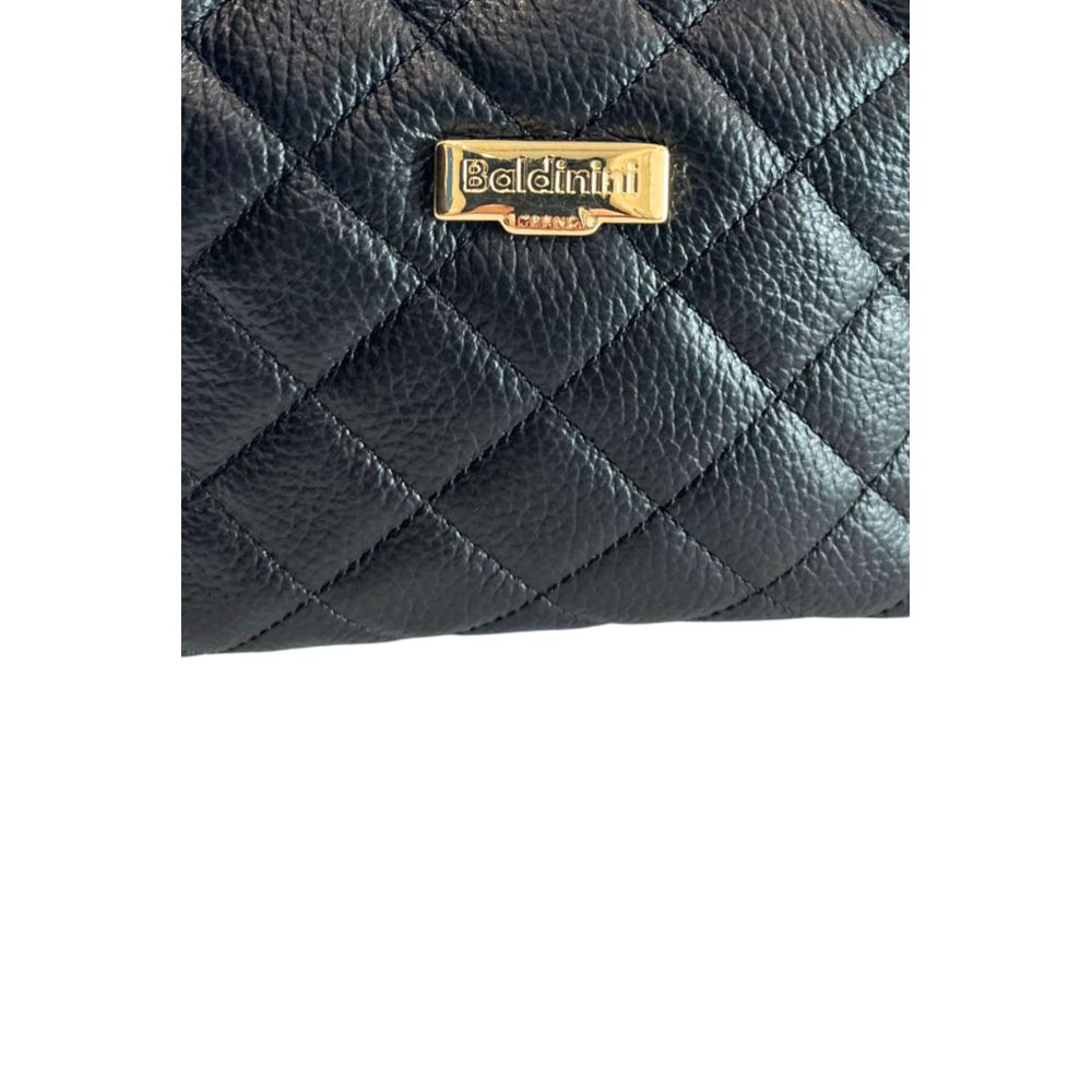 Baldinini Trend - Structured Quilted Cowhide Mini Shoulder Bag - Black Baldinini Trend