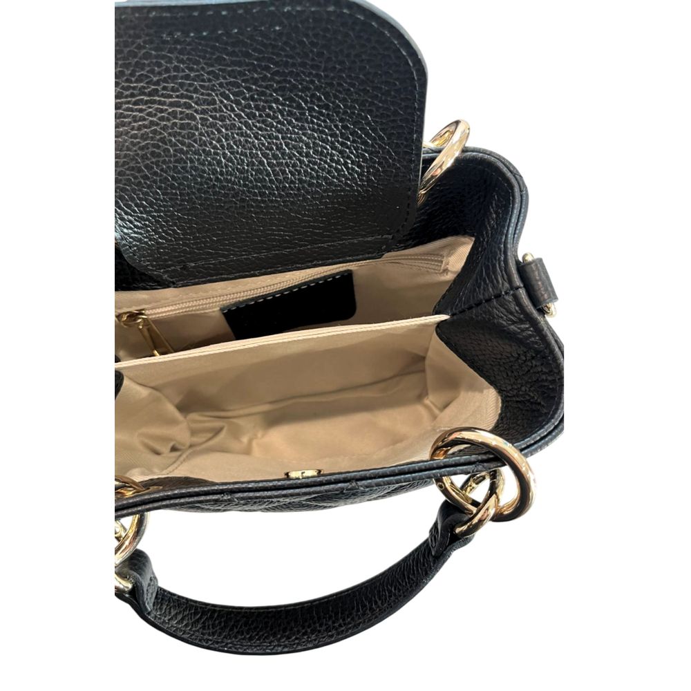 Baldinini Trend - Structured Quilted Cowhide Mini Shoulder Bag - Black Baldinini Trend