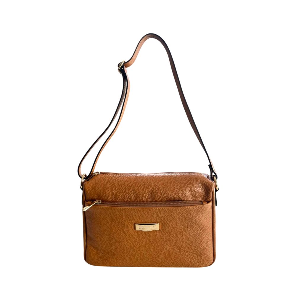 Baldinini Trend - Textured Cowhide Adjustable Crossbody Bag - Brown