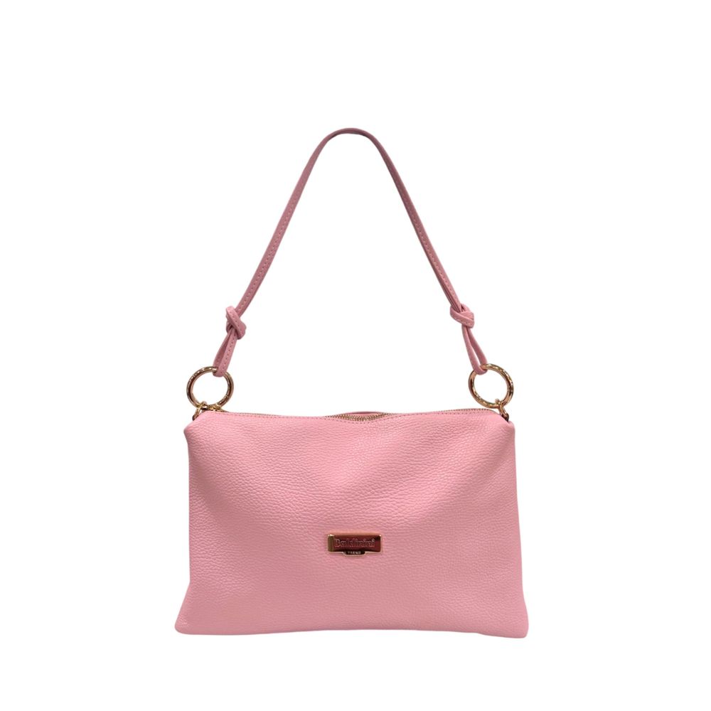 Baldinini Trend - Soft Pebbled Leather Knotted Strap Shoulder Clutch - Pink