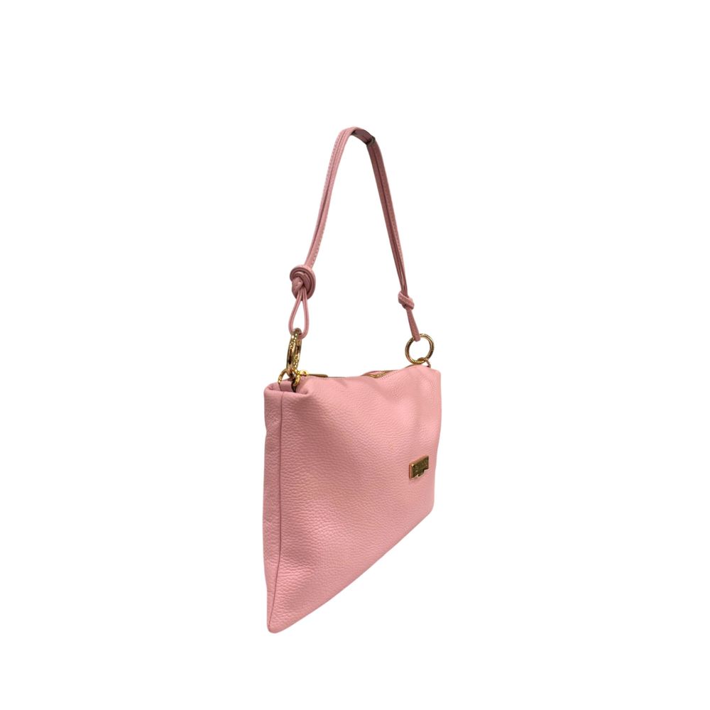 Baldinini Trend - Soft Pebbled Leather Knotted Strap Shoulder Clutch - Pink
