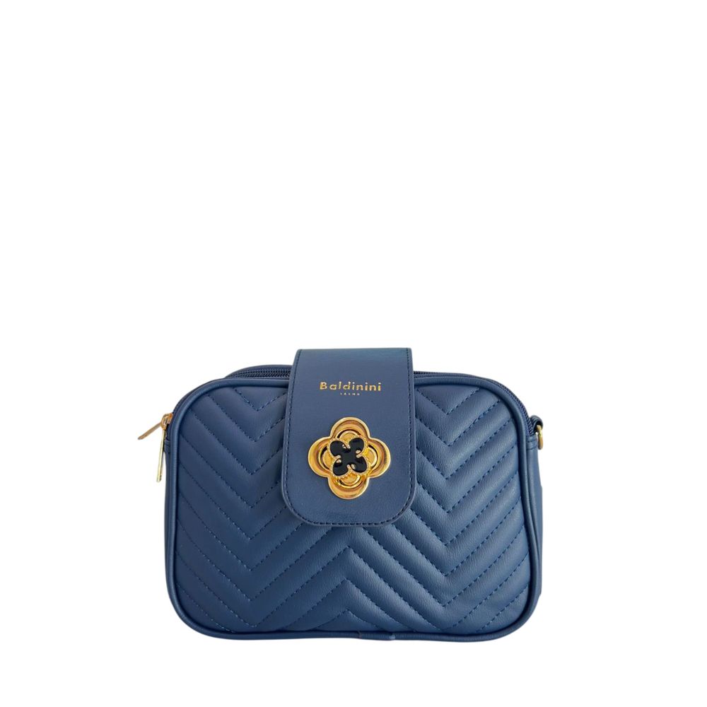 Baldinini Trend - Sophisticated Quilted Crossbody Bag with Gold Hardware - Blue