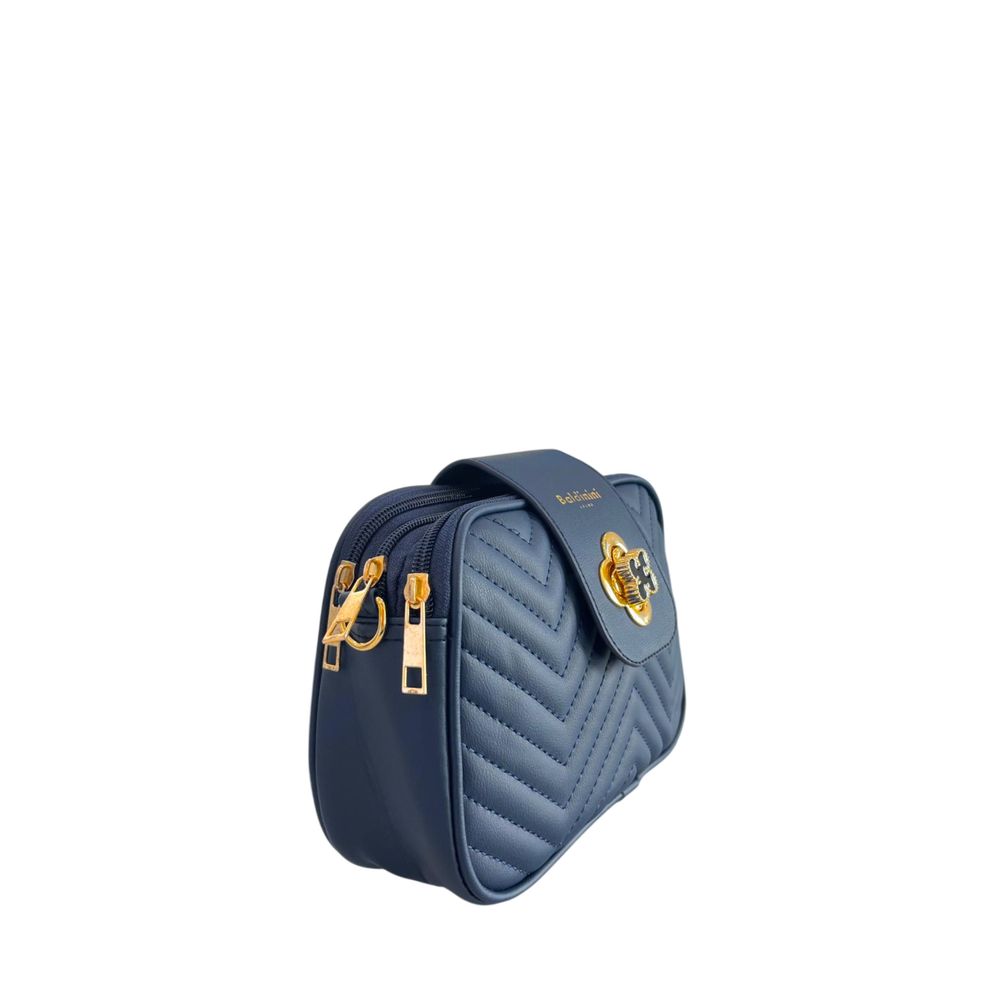 Baldinini Trend - Sophisticated Quilted Crossbody Bag with Gold Hardware - Blue