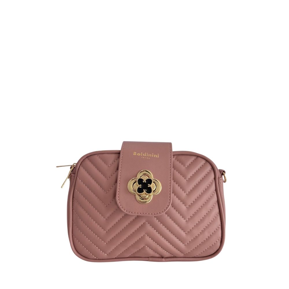 Baldinini Trend - Elegant Quilted Chevron Crossbody Bag - Pink