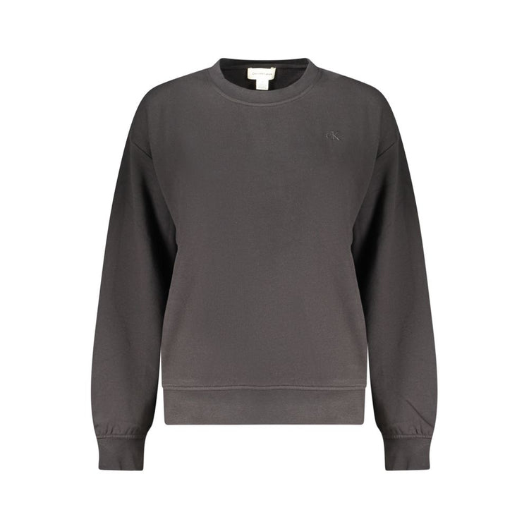 Calvin Klein - Minimalist Embroidered Logo Cotton Sweatshirt - Black Calvin Klein
