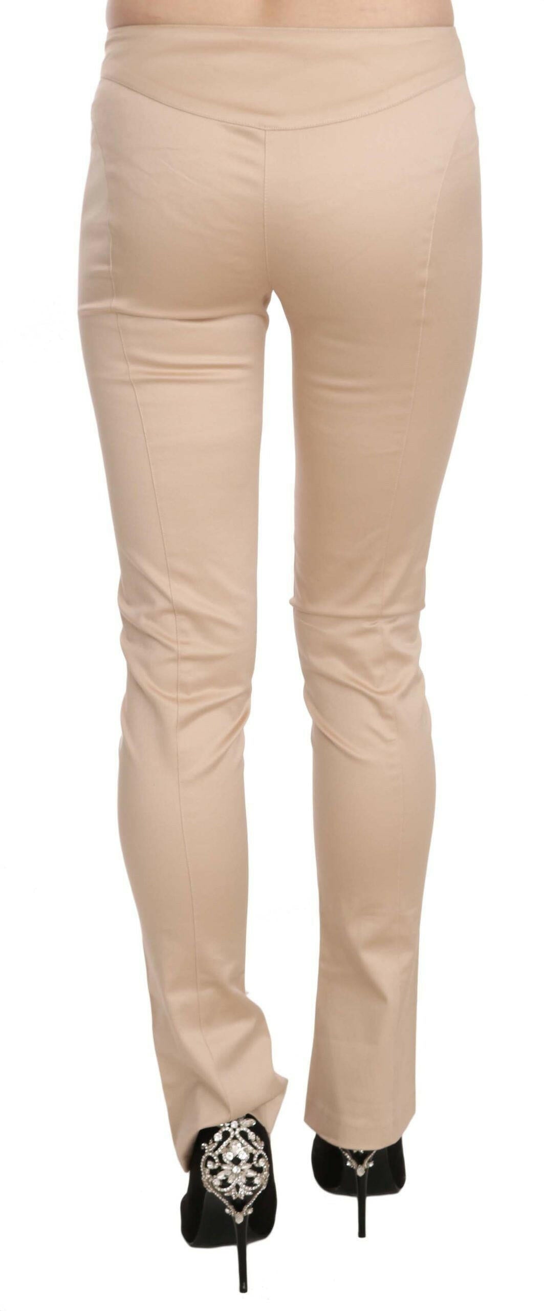 Just Cavalli Cream Low Waist Skinny Formal Trousers Pants -   -  Just Cavalli.