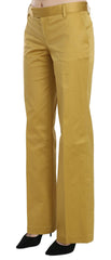 Just Cavalli Mustard Yellow Straight Formal Trousers Pants -   -  Just Cavalli.