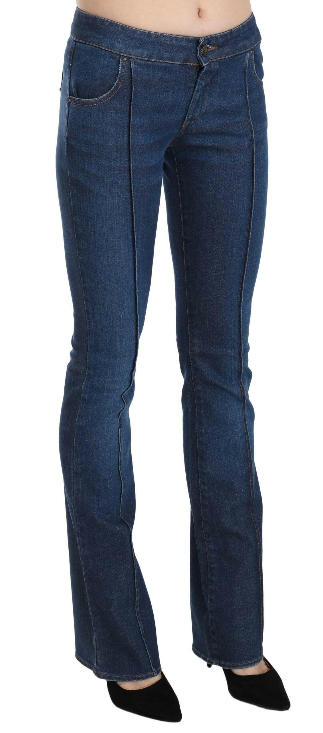 Just Cavalli Blue Low Waist Boot Cut Denim Pants Jeans -   -  Just Cavalli.