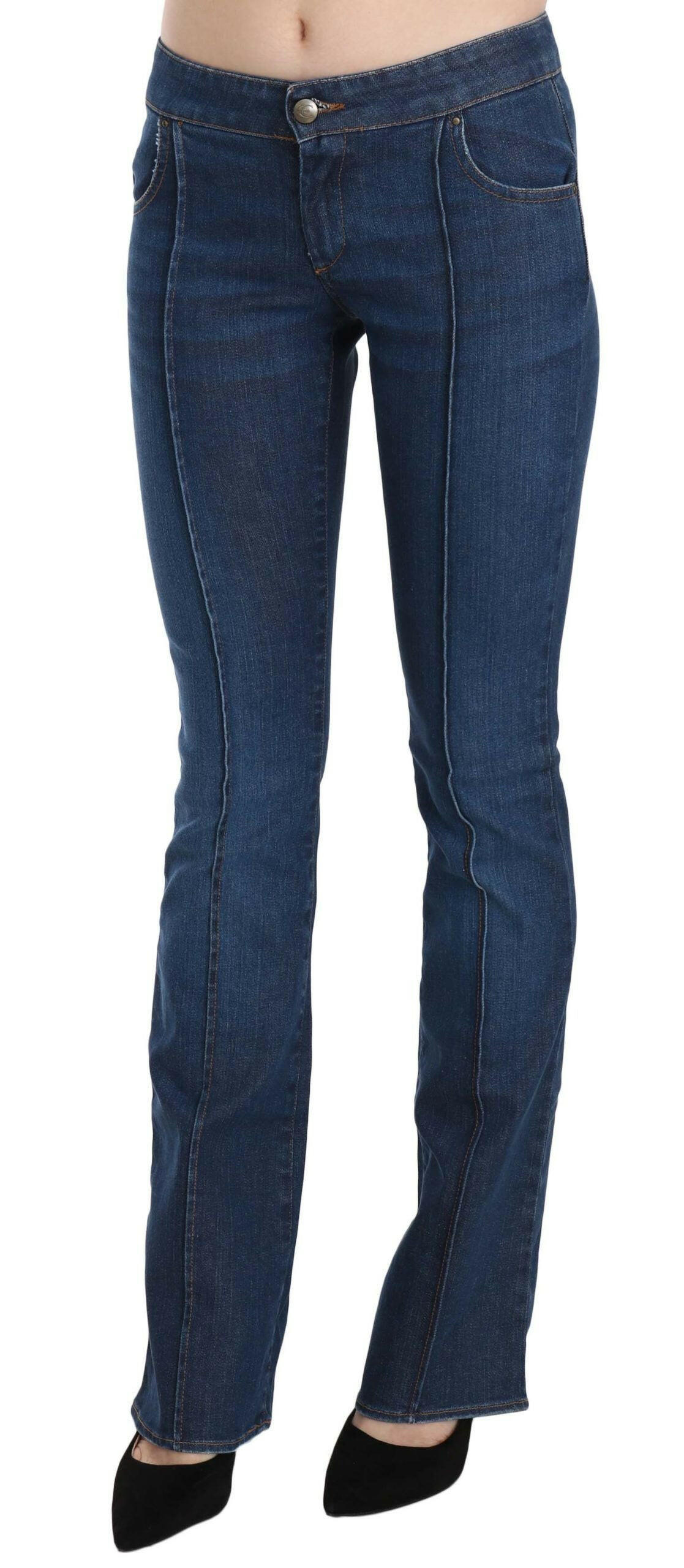 Just Cavalli Blue Low Waist Boot Cut Denim Pants Jeans -   -  Just Cavalli.