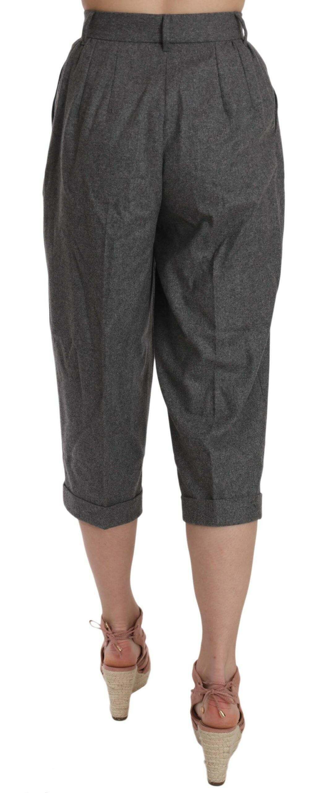 Dolce & Gabbana Wool Cropped Trouser Pleated Pant -   -  Dolce & Gabbana.