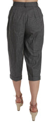 Dolce & Gabbana Wool Cropped Trouser Pleated Pant -   -  Dolce & Gabbana.