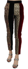 Dolce & Gabbana Multicolor Jacquard Cropped Tapered Pants -   -  Dolce & Gabbana.