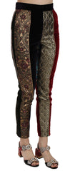 Dolce & Gabbana Multicolor Jacquard Cropped Tapered Pants -   -  Dolce & Gabbana.