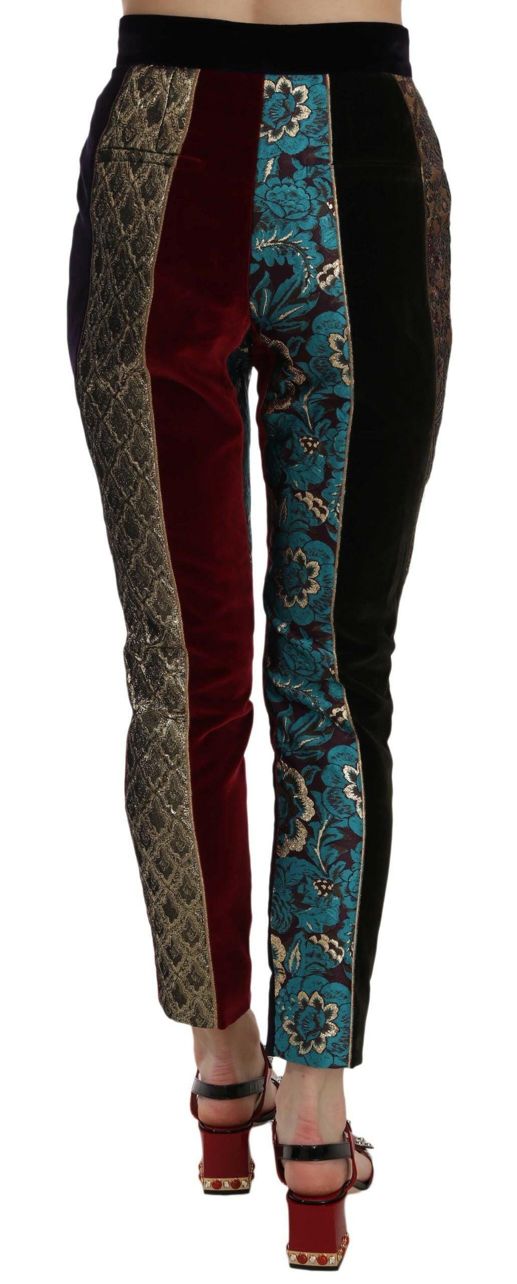 Dolce & Gabbana Multicolor Jacquard Cropped Tapered Pants -   -  Dolce & Gabbana.