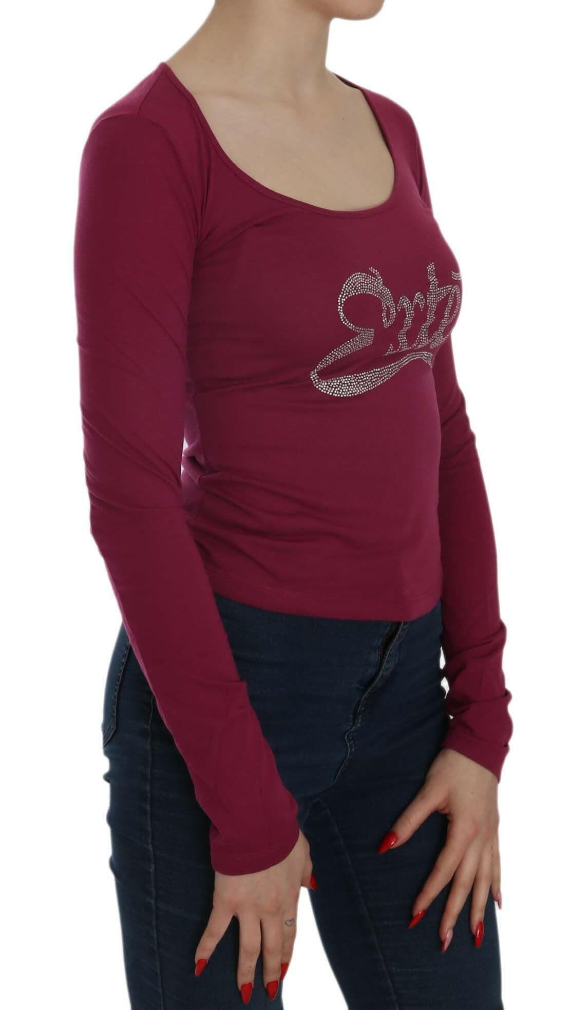 Exte Crystal Embellished Long Sleeve Casual Top -   -  Exte.