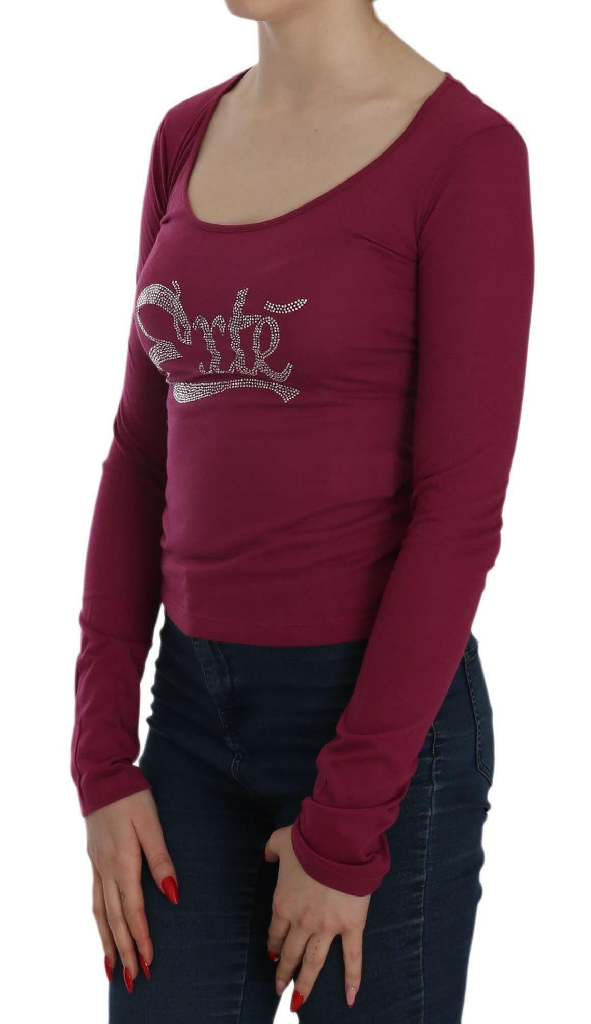 Exte Crystal Embellished Long Sleeve Casual Top -   -  Exte.