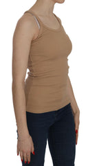 PINK MEMORIES Beige Sleeveless Spaghetti Strap Tank Blouse -   -  PINK MEMORIES.
