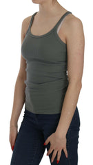 PINK MEMORIES Green Sleeveless Spaghetti Tank T-Shirt Blouse -   -  PINK MEMORIES.