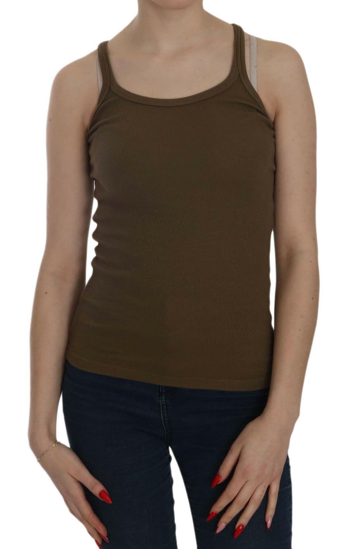 PINK MEMORIES Brown Sleeveless Spaghetti Strap Blouse Top -   -  PINK MEMORIES.