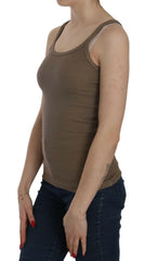 PINK MEMORIES Brown Sleeveless Spaghetti Strap Top -   -  PINK MEMORIES.