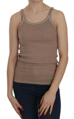 PINK MEMORIES Brown Sleeveless Spaghetti Strap Tank Blouse -   -  PINK MEMORIES.