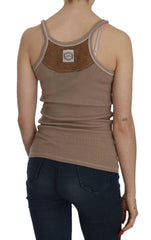 PINK MEMORIES Brown Sleeveless Spaghetti Strap Tank Blouse -   -  PINK MEMORIES.