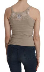 PINK MEMORIES Brown Sleeveless Spaghetti Strap Top Blouse -   -  PINK MEMORIES.