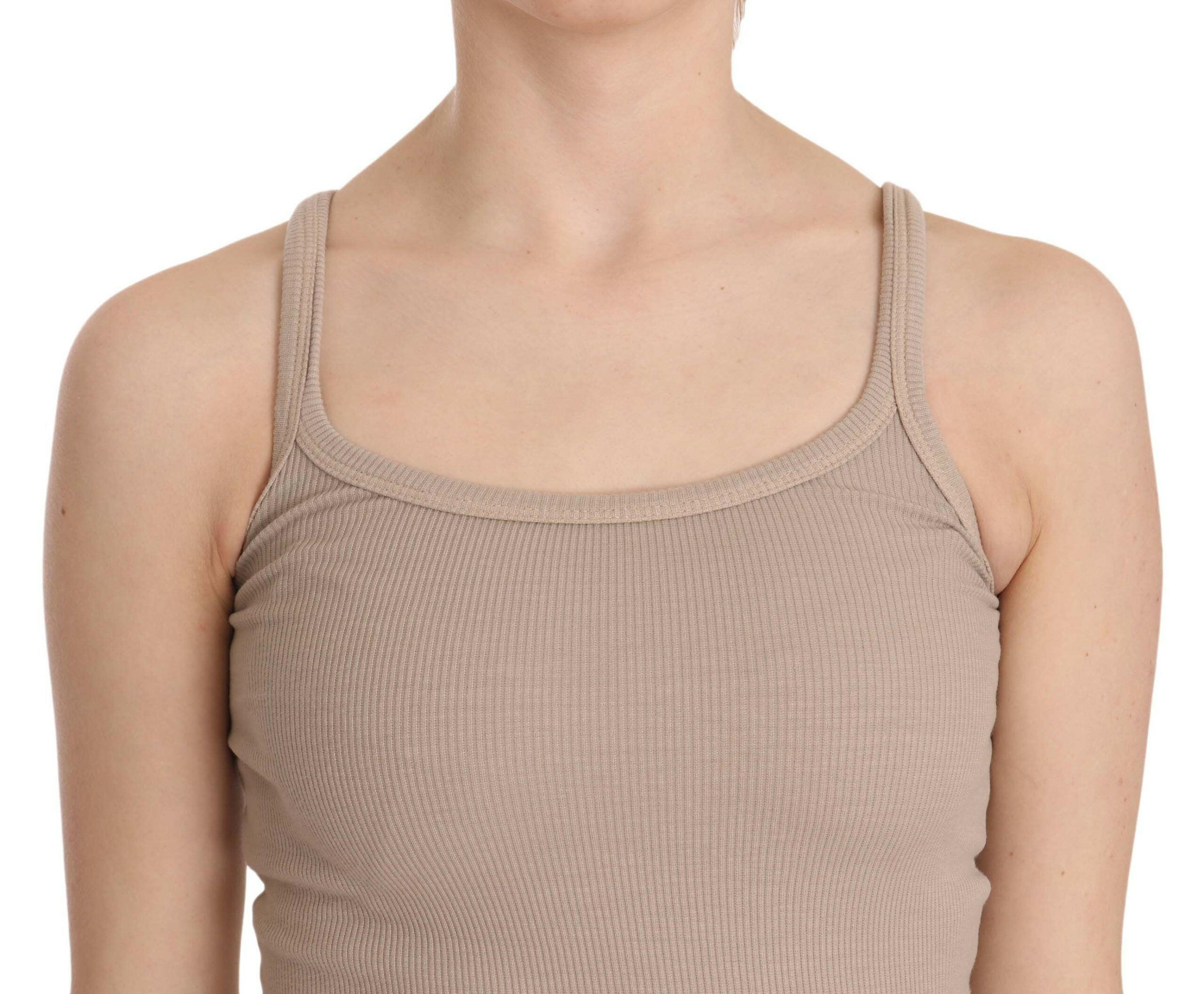PINK MEMORIES Brown Sleeveless Spaghetti Strap Top Blouse -   -  PINK MEMORIES.