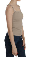 PINK MEMORIES Brown Sleeveless Spaghetti Strap Top Blouse -   -  PINK MEMORIES.