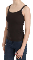 PINK MEMORIES Dark Brown Sleeveless Spaghetti Strap Blouse -   -  PINK MEMORIES.