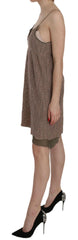 PINK MEMORIES Cotton Green Spaghetti Strap A-line Mini Dress -   -  PINK MEMORIES.