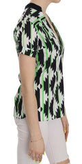 Costume National Multi Color Plunging Top Blouse -   -  Costume National.