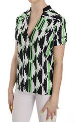 Costume National Multi Color Plunging Top Blouse -   -  Costume National.