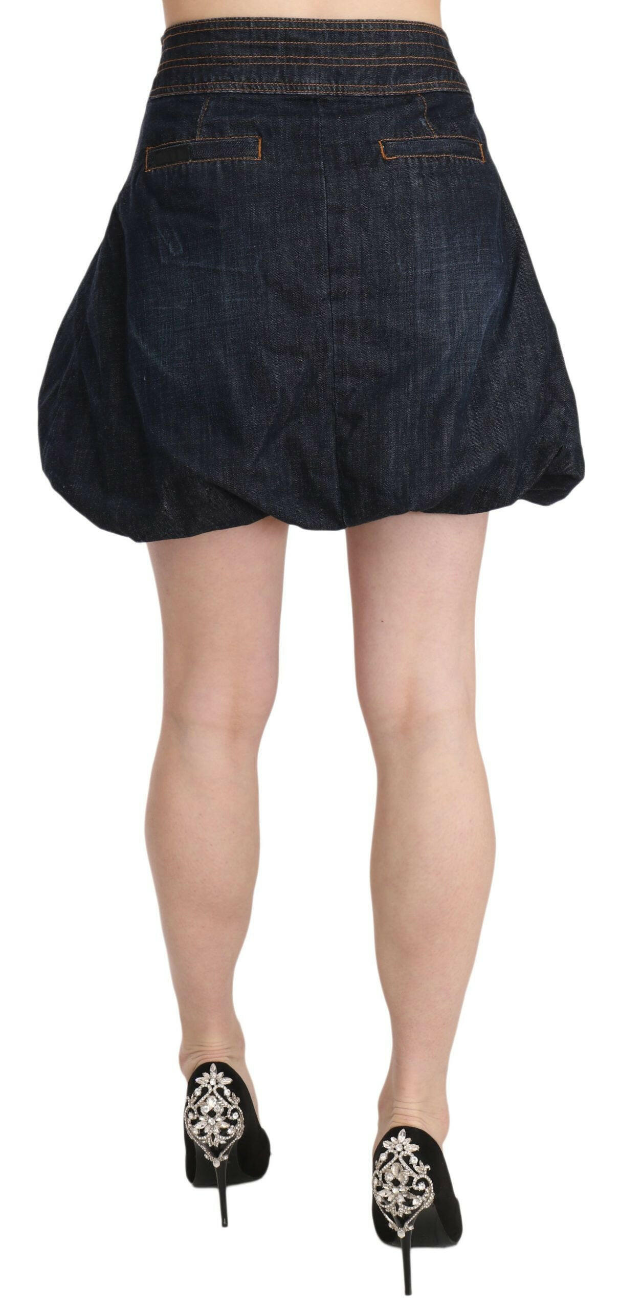 Exte Blue Jeans Denim Cotton Stretch A-line Mini -   -  Exte.