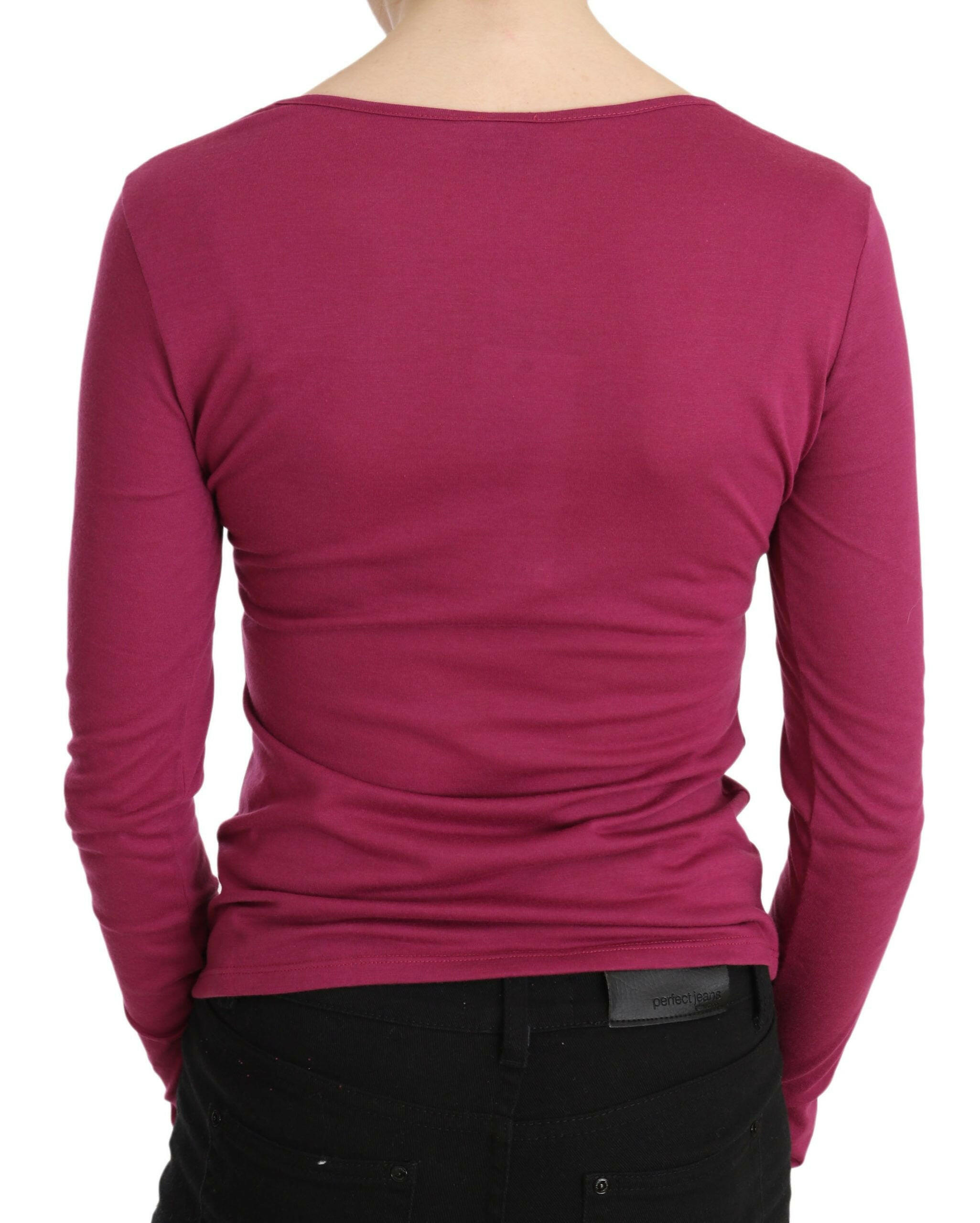 Pink Exte Crystal Embellished Long Sleeve Top -   -  Exte.