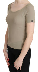 GF Ferre Gray 100% Nylon Short Sleeve Casual Tank Top Blouse -   -  GF Ferre.