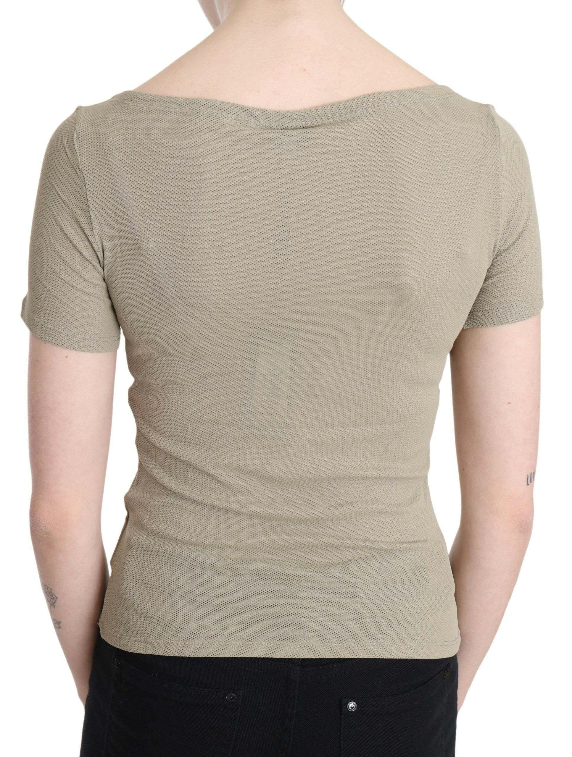 GF Ferre Gray 100% Nylon Short Sleeve Casual Tank Top Blouse -   -  GF Ferre.
